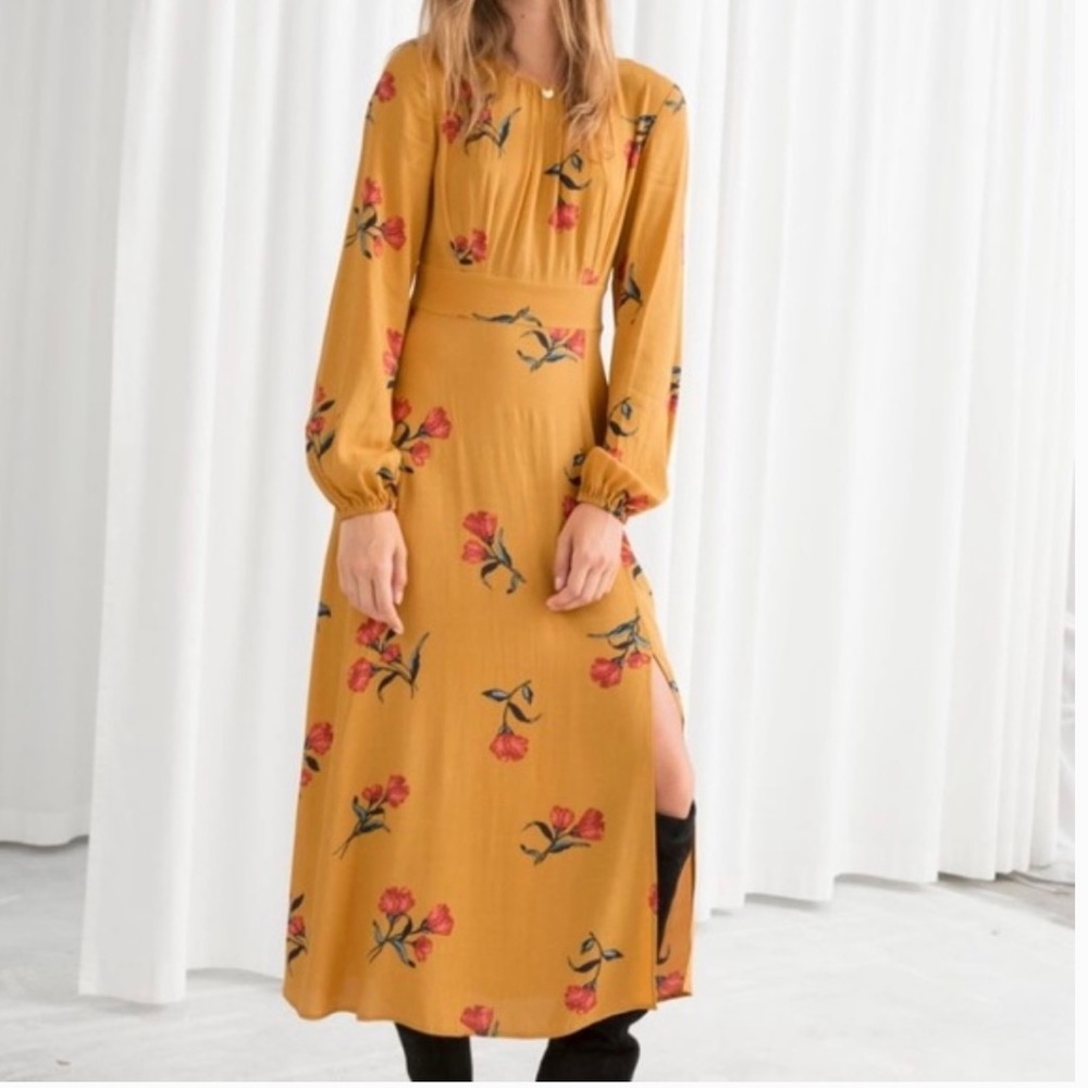 &other stories floral midi dress 4